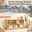 Bibliothèque Montessori, armoire de rangement en bois à 5 sections, étagère de rangement pour jouets avec bibliothèque pour enfants, étagère à livres Fess Safety Montessori pour chambres d'enfants, salle de classe, salle de jeux, garderie, école maternelle-869115753