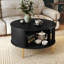 Table basse Mid-Century moderne avec rangement et porte tambour-1128188471