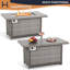 Foyer d'extérieur 48 po en osier et aluminium 48 po Happatio (brun)-73824929