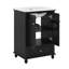 Meuble-lavabo 24 po avec lavabo, armoire de rangement moderne avec 2 portes à fermeture douce et tiroir, tablette réglable-1636214941
