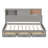 Wooden Daybed With 3 Storage Drawers, Upper Soft Board, Shelf, And A Set Of Sockets And USB Ports-684750776-684750773