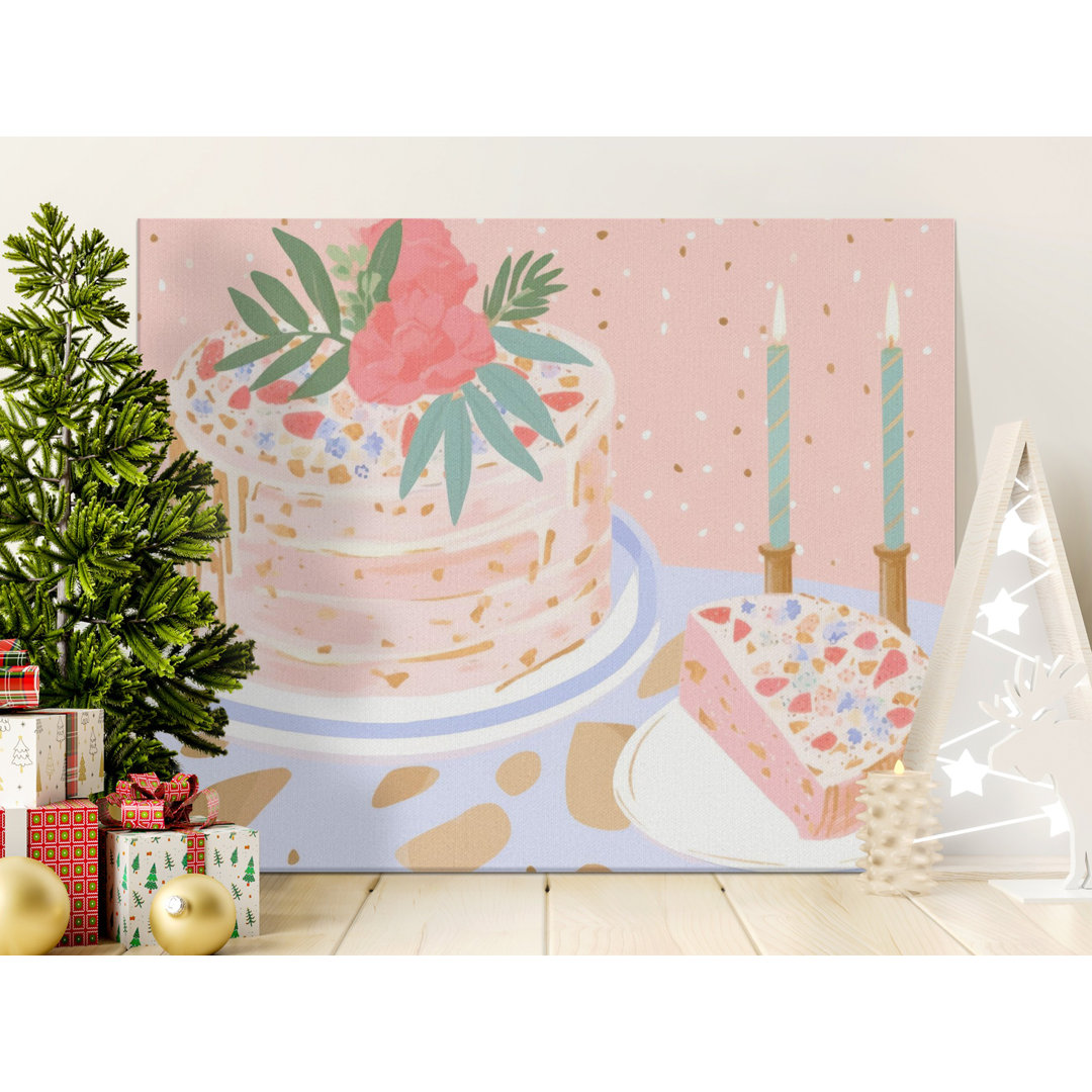 Whimsical Birthday Cake Canvas Print