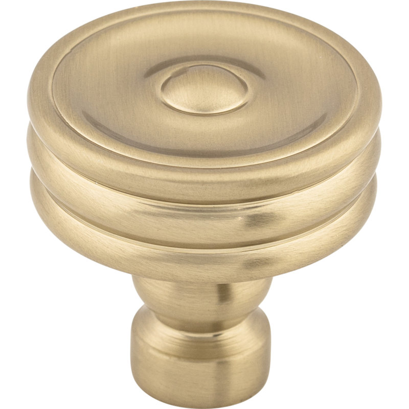 Brixton Ridged 1 1/4" Diameter Round Knob, Honey Bronze