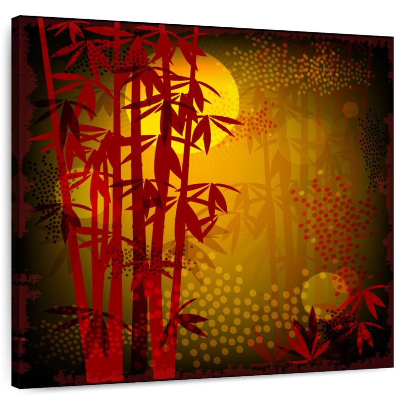 Illustration de bambou rouge Alvord, H 30 po x l 30 po