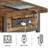 End Table with Charging Station – Flip Top Side Table with USB Ports and Power Outlets.