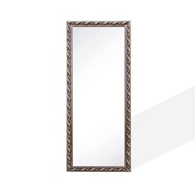 European-Style Vintage Solid Wood Carved Rectangular Full-Length Mirror