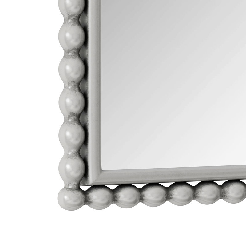 Miroir arqué pleine longueur avec pieds de soutien pour le salon, la chambre à coucher, Argent argent