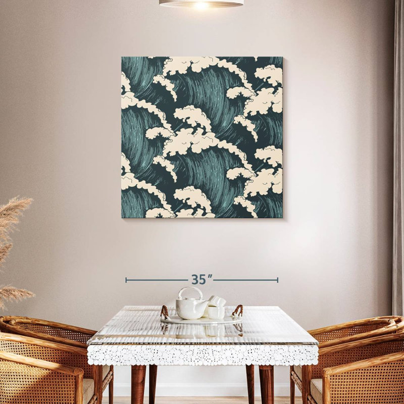 Kerner Waves Seamless Pattern, 36" H x 36" W