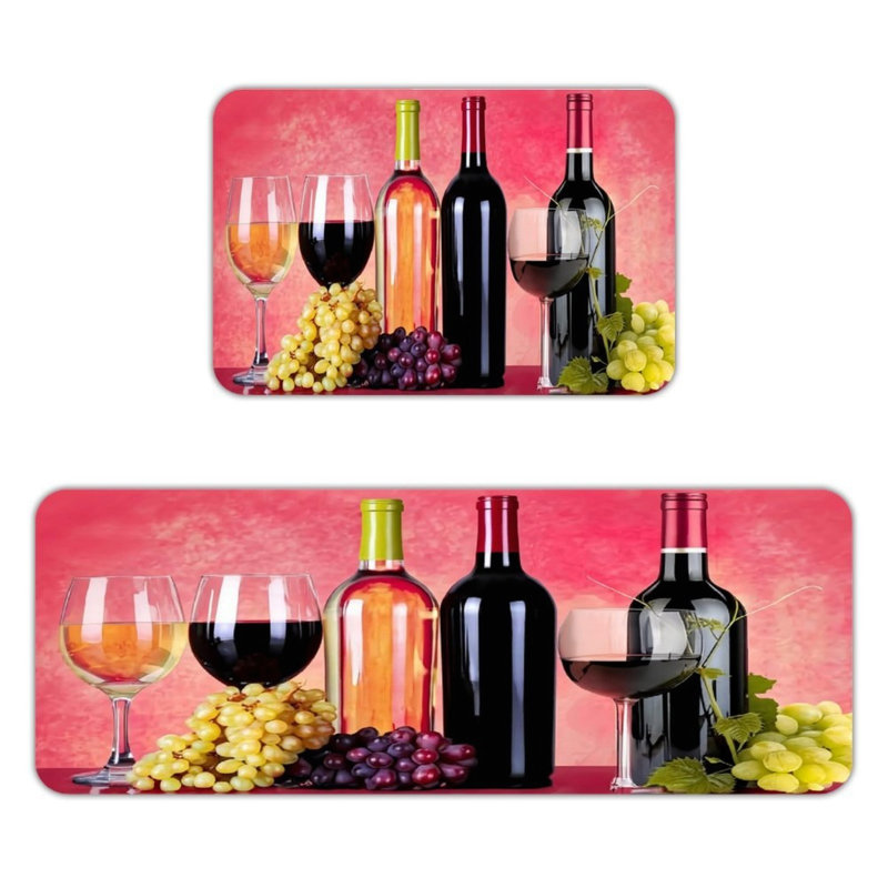 Ensemble de 2 tapis de cuisine Kitchen Wine Bar