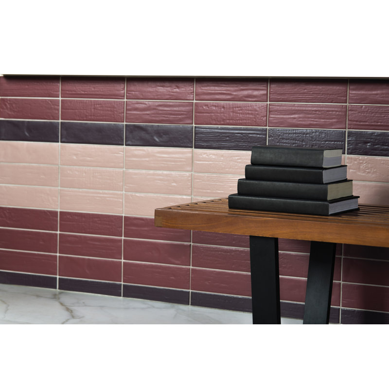 Boqueria aubergine 3 x 9 mat, Mauve aubergine