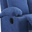 Fauteuil inclinable bleu avec porte-gobelet