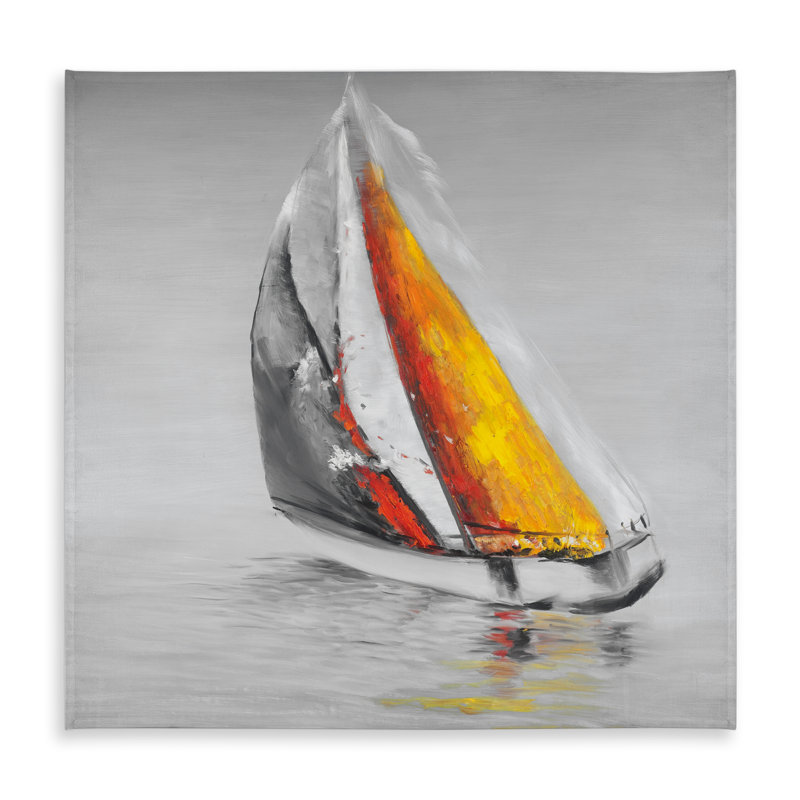 Blue Boat Tablecloth | Two Colors Sailing Boat | Home Decor