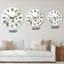 Horloge murale traditionnelle fleurs et feuilles d'eucalyptus III-1392886177