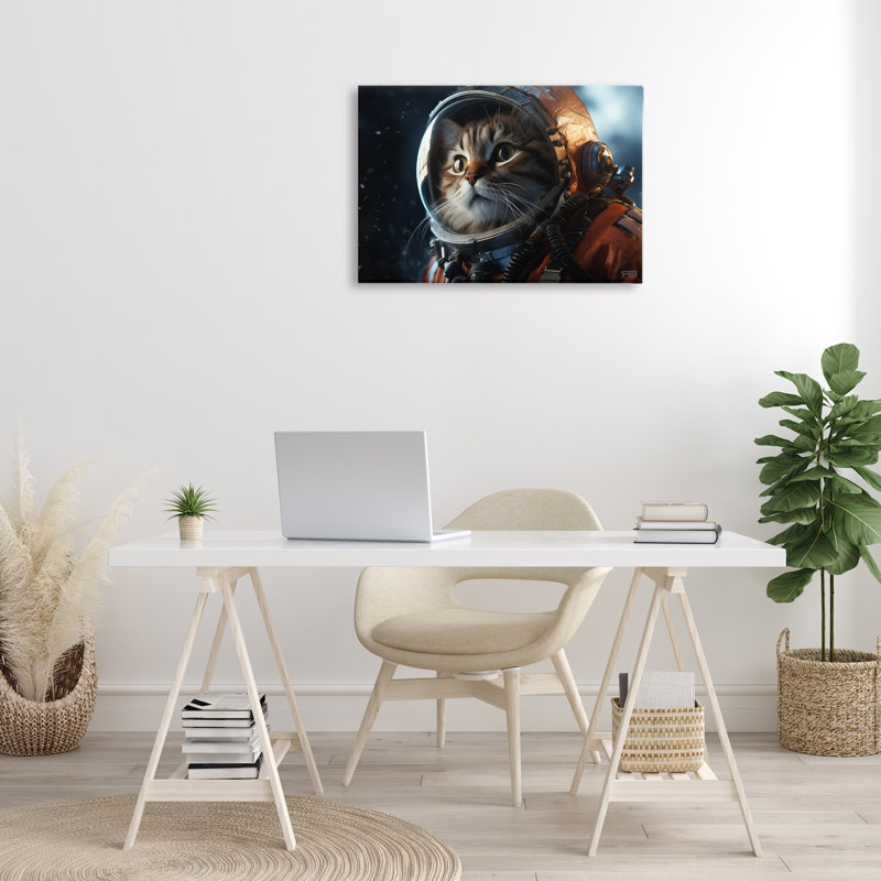 «Astronaut Cat in Space» par Roozbeh Bahramali, H 20 po x l 30 po