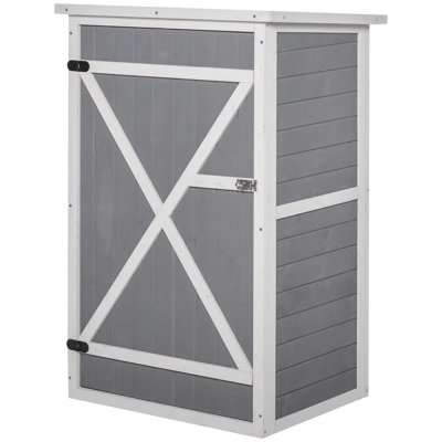 Brixton Rustic Wooden Small Shed With Waterproof Finish And Tilt Roof