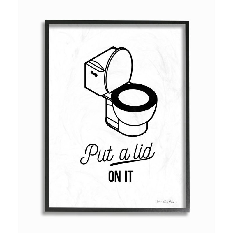 «Put A Lid on It», reproduction, Giclée encadrée noir minuit, H 14 po x l 11 po