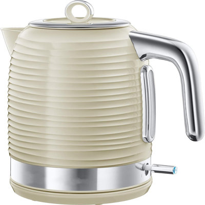 Electric 1.7L Cordless Kettle (Fast Boil 3000W, Premium Textured Plastic, High Gloss Finish, Removable Washable Anti-Scale Filter, Pull Off Lid, Perfect Pour Spout)