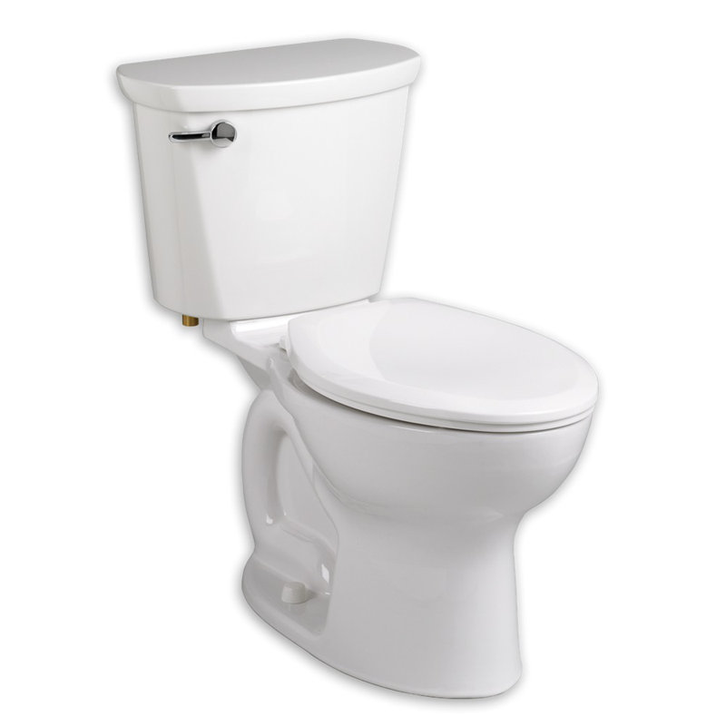 American Standard Cadet 1.28 Gallons GPF Round Comfort Height Floor Mounted Kit (Seat Not Included), White, Right, 12"