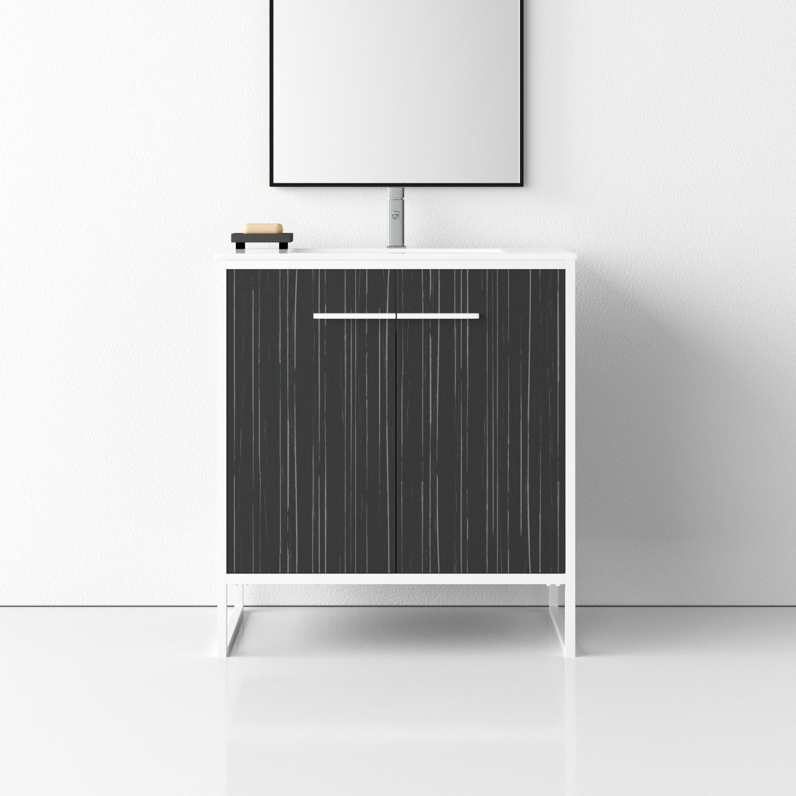 Saray 30'' Single Bathroom Vanity, Dawn Gray