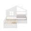 Lit simple avec canapé, lit plateforme pour enfants avec 2 tiroirs et tablette-1872754647