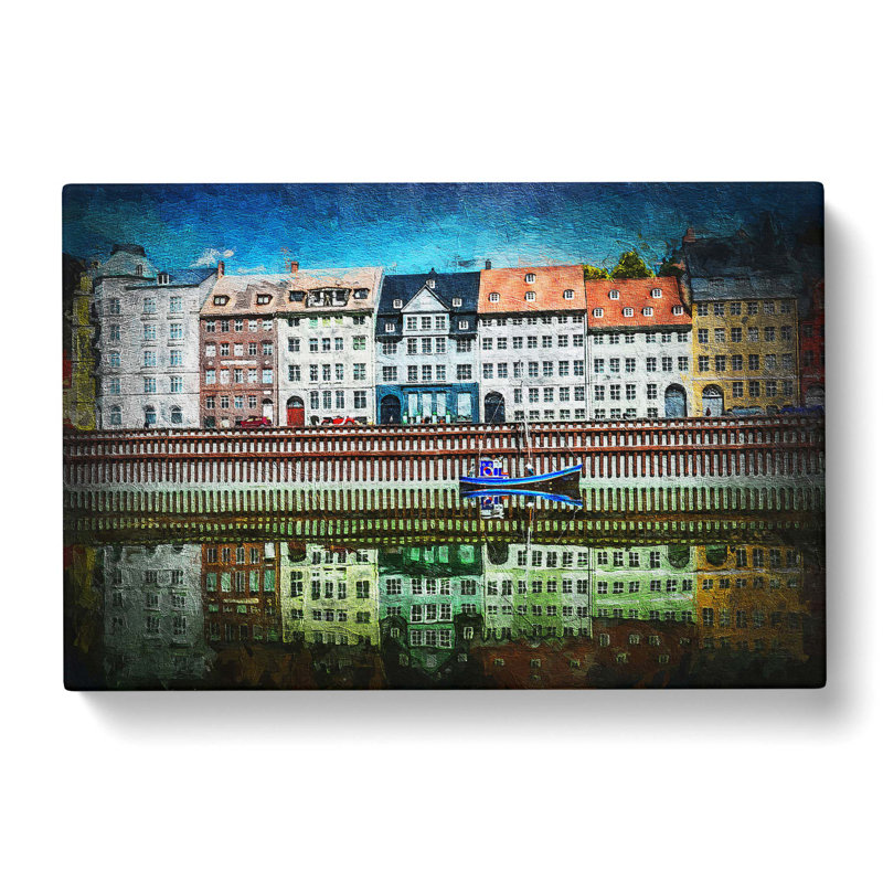 Nyhavn In Copenhagen - Wrapped Canvas Painting, 50cm H x 76cm W x 3cm D