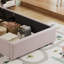 Pink Velvet Hydraulic Storage Bed-1717190030