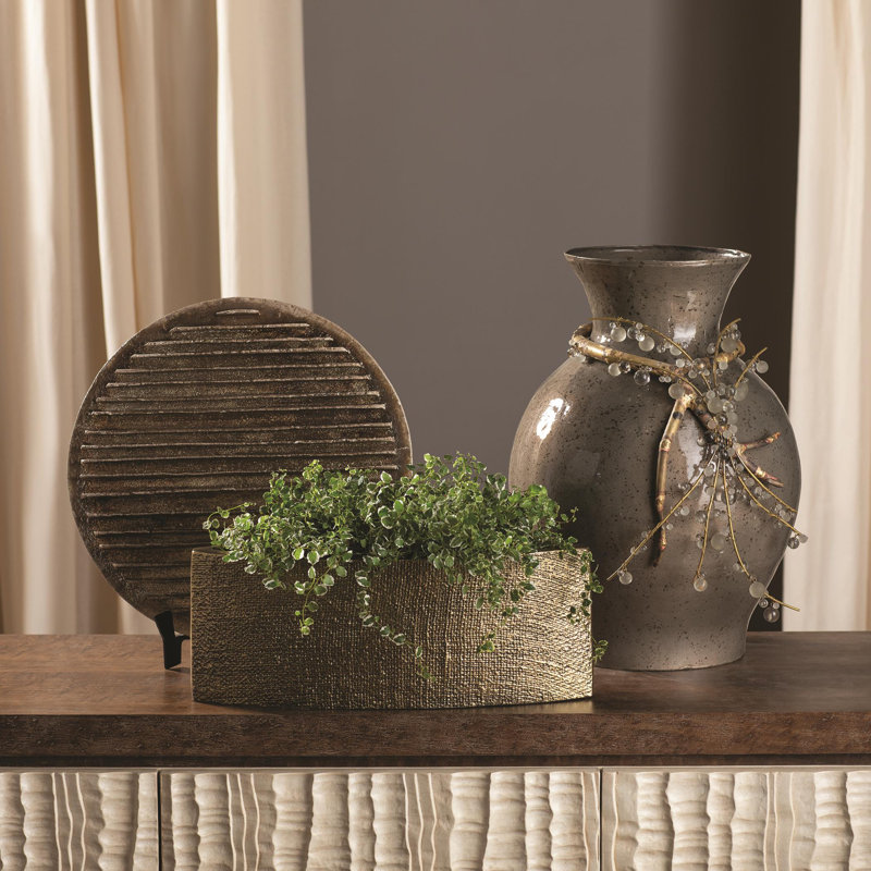 Hemp Etched Planter-Brass