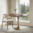 Nut-brown Round Solid Wood Dining table-2084600852