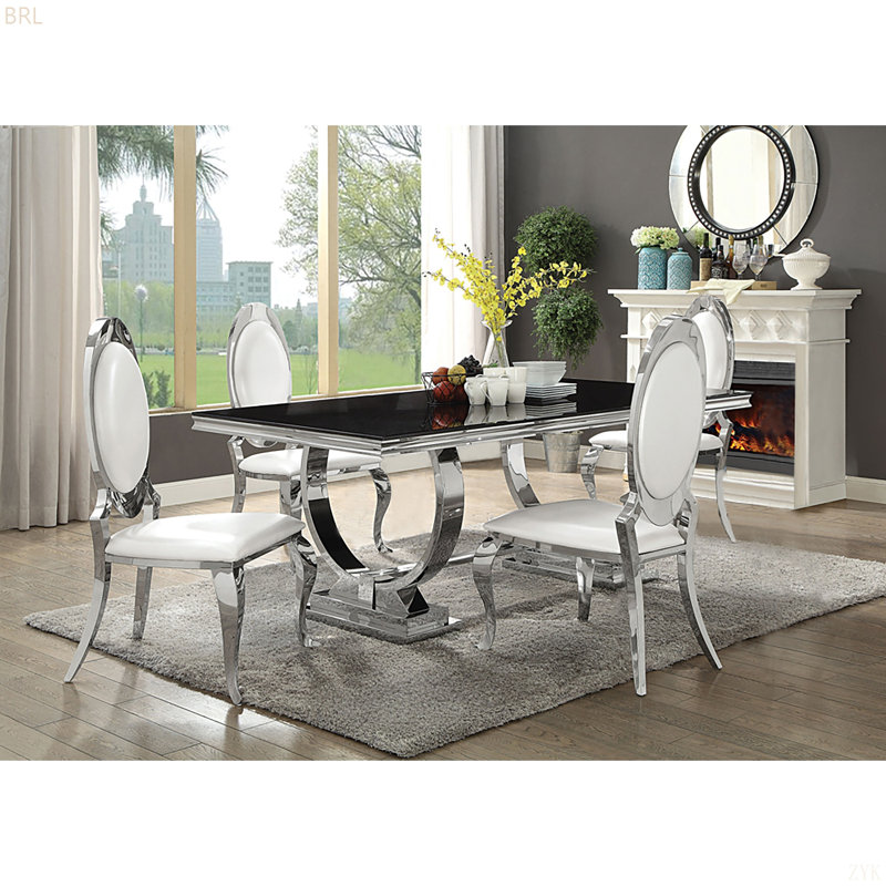 Ensemble de salle à manger Sharli, 5 pièces: table, 4 chaises