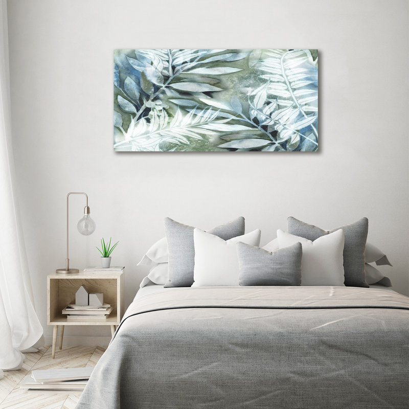 Leaves 1 Piece Wrapped Canvas Wall Art