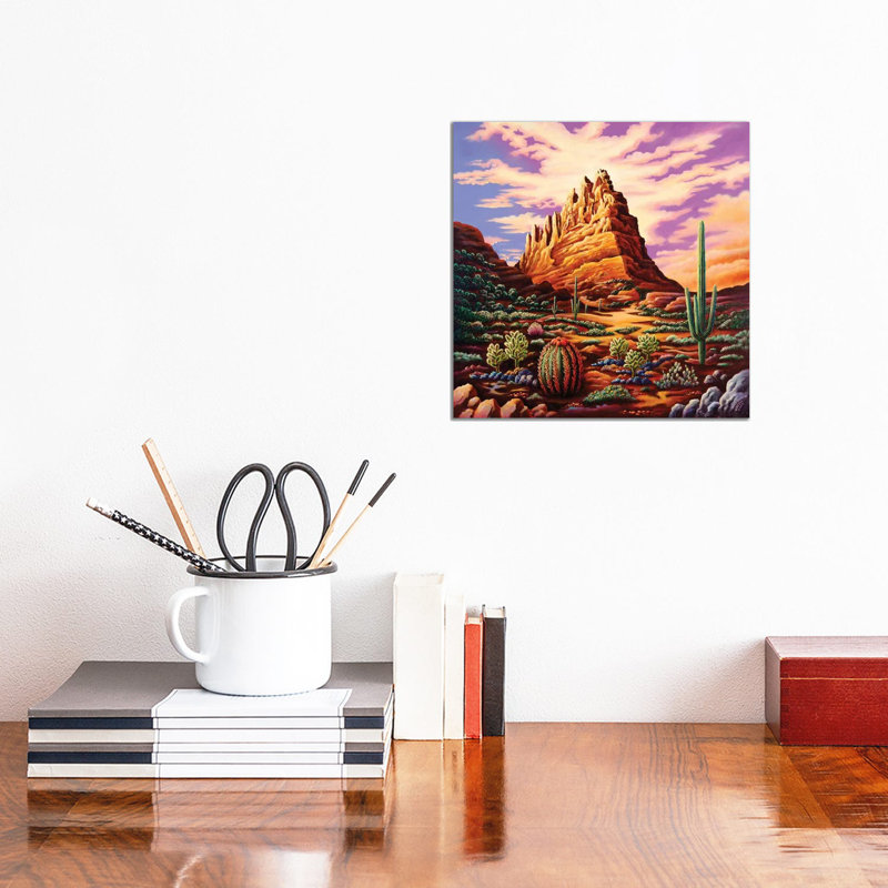 Superstition Mountains by Andy Russell - Wrapped Canvas Painting