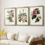 Mélange de fleurs roses I - impression encadrée sur mesure de qualité supérieure mate - 3 pièces-44061801-44061803