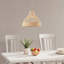 Luminaire suspendu en forme de cloche en bambou