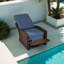 Chaise longue en rotin inclinable PE