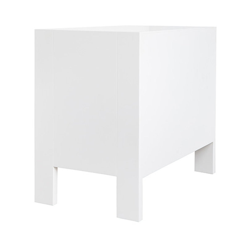 Andre Solid Wood End Table, Matte White