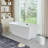 66.9" x 29.5" Freestanding Soaking Acrylic Bathtub-88388741