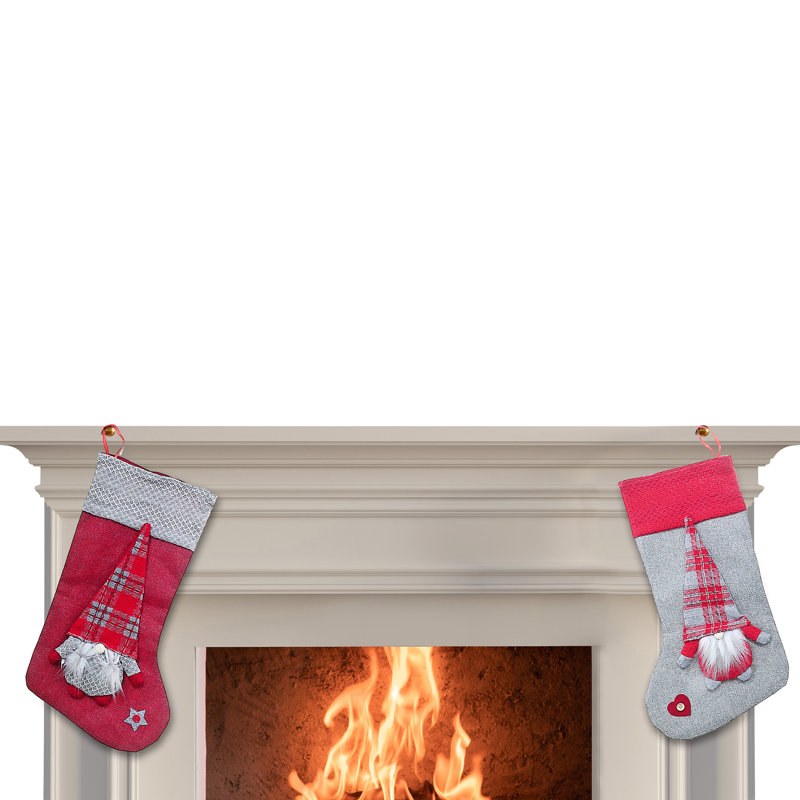 Chaussette de Noël à carreaux