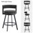 Ayala Swivel Low Back Industrial Upholstered 26.6" H Counter Stool with Steel Frame-2038694779