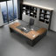 Bureau de luxe de style moderne, bureau d'ordinateur avec serrure