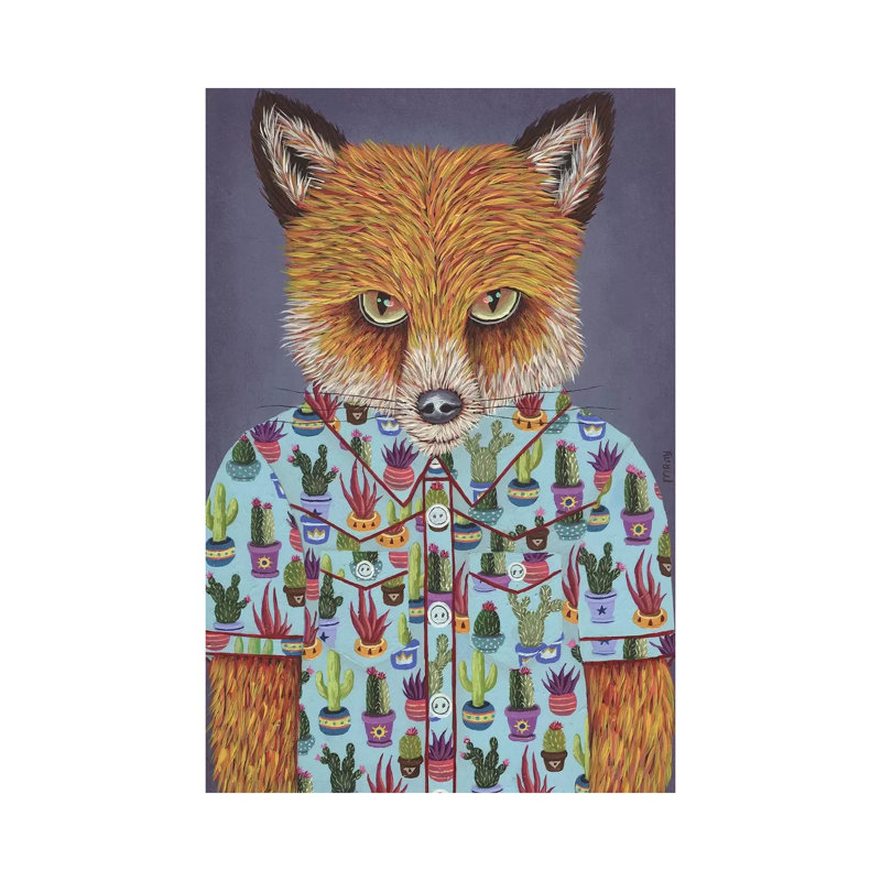 Martin's Succulent Shirt by Marisa Ray - Wrapped Canvas Print, 20.32 cm H x 30.48 cm W
