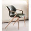 Italian Minimalist Saddle Leather Backrest Dining Chair