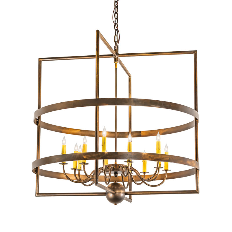 12 - Light Dimmable Lantern Chandelier