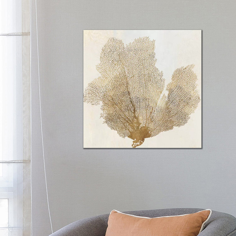 Gold Coral II by PI Galerie - Wrapped Canvas Print, 66.04 cm H x 66.04 cm W x 3.175 cm D
