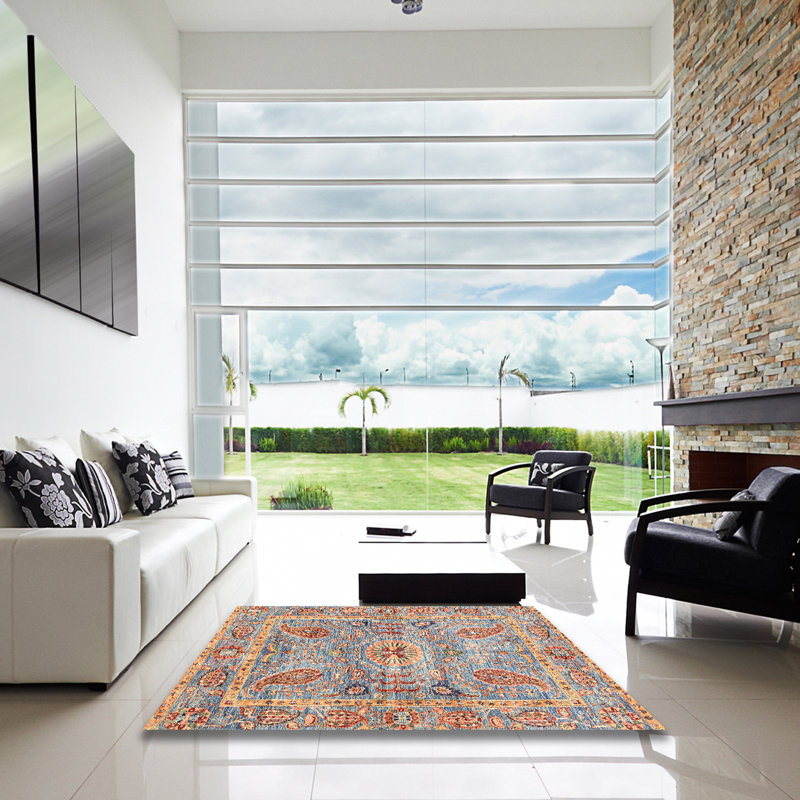 Tapis abstrait moderne 3262, Carré 6 pi
