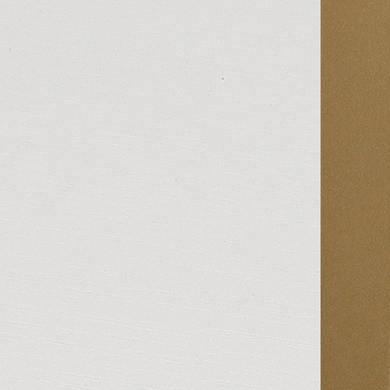 Bureau d'écriture industriel, H 34,25 po x l 46,5 po x P 19 po, Blanc / Doré