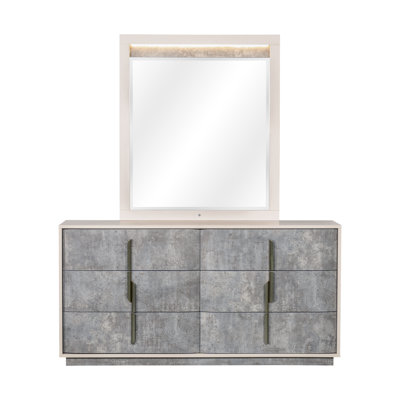 Pavira Dresser With Mirror - Stone