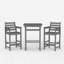 Ensemble de table et chaises d'extérieur toutes saisons à hauteur de bar en PEHD pour balcon de patio bistro-218332896-210001075