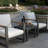 Jayton 22" W Square Aluminum Side Table with Slatted Top -597709301