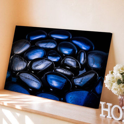 Canvas A Close Up Abstract Composition Of Smooth Rounded Minerals And Wall Art Stones In Various Shapes And Sizes Predominantly In Canvas Wall Art