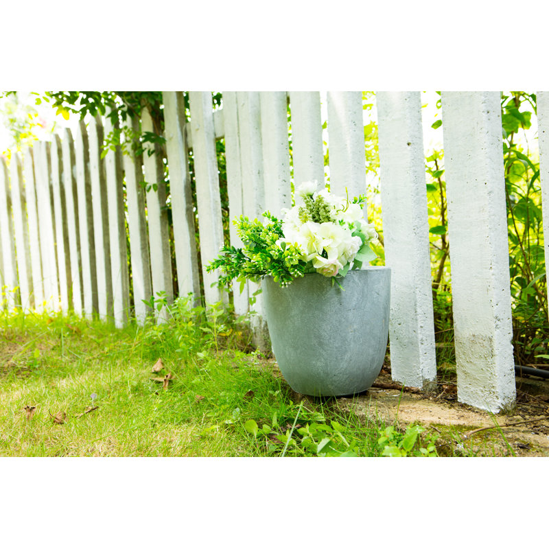 Pot à fleurs en béton Karola, Gris anthracite, H 9 po x l 10 po x P 10 po